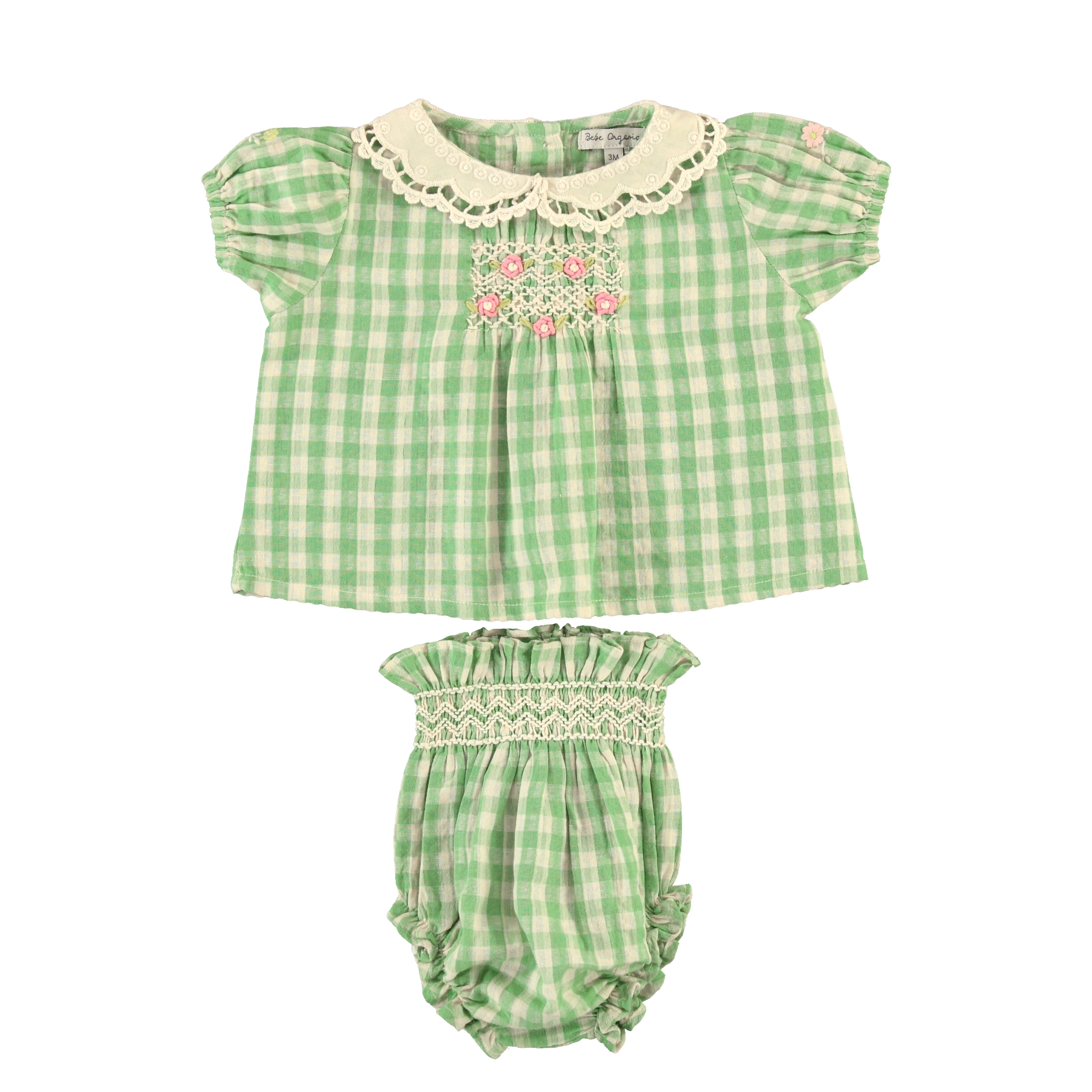 organic bebe ベビーセットアップ organic [新品未使用]bebe べべオーガニック 【公式通販】 海外子供服 24M 3点セット トップス
