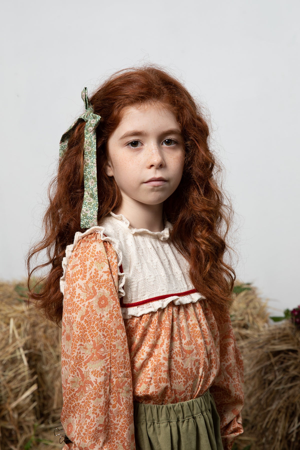 Birgit Blouse Antique Florals-8years – Bebe Organic