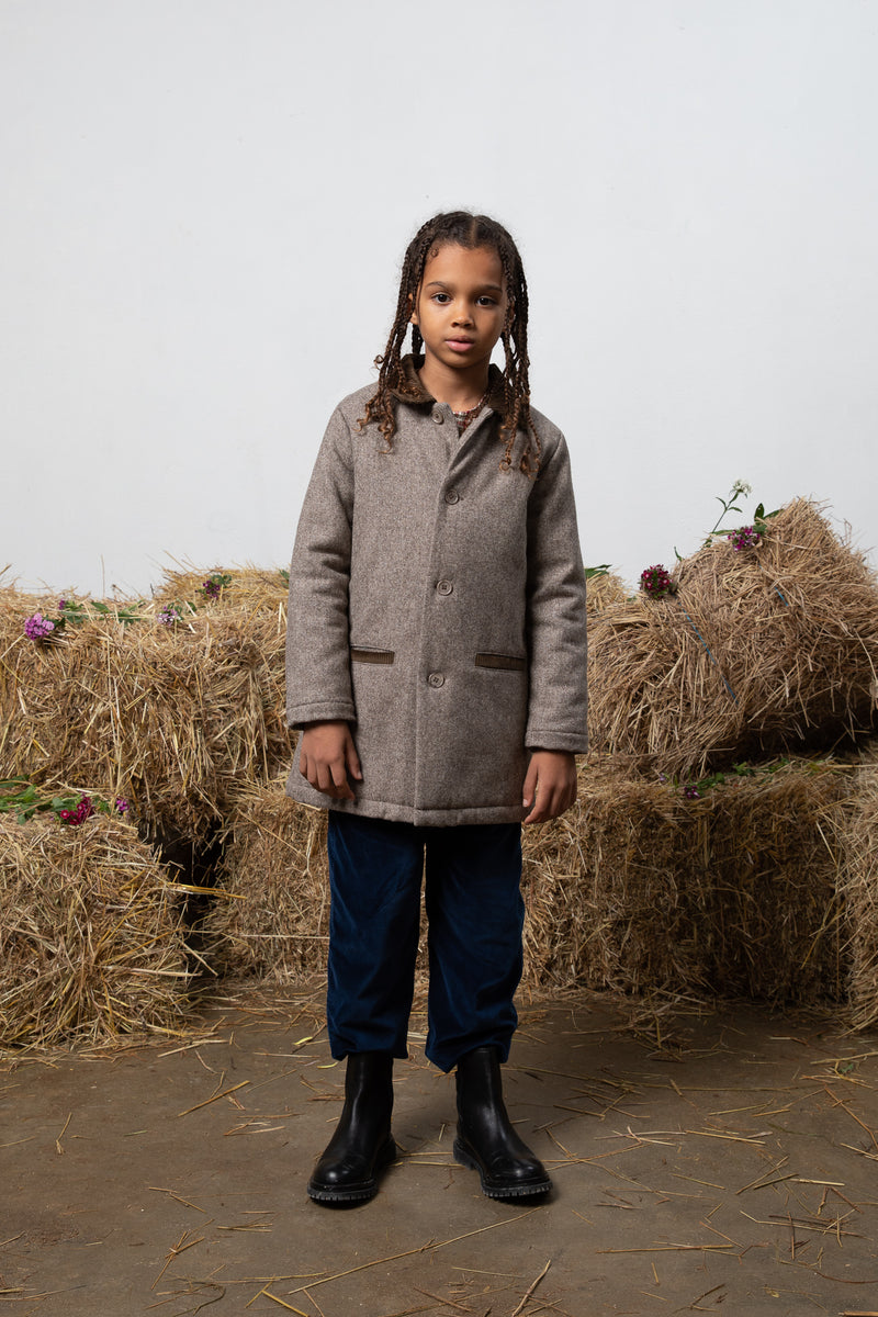 Theodore Coat Pebble