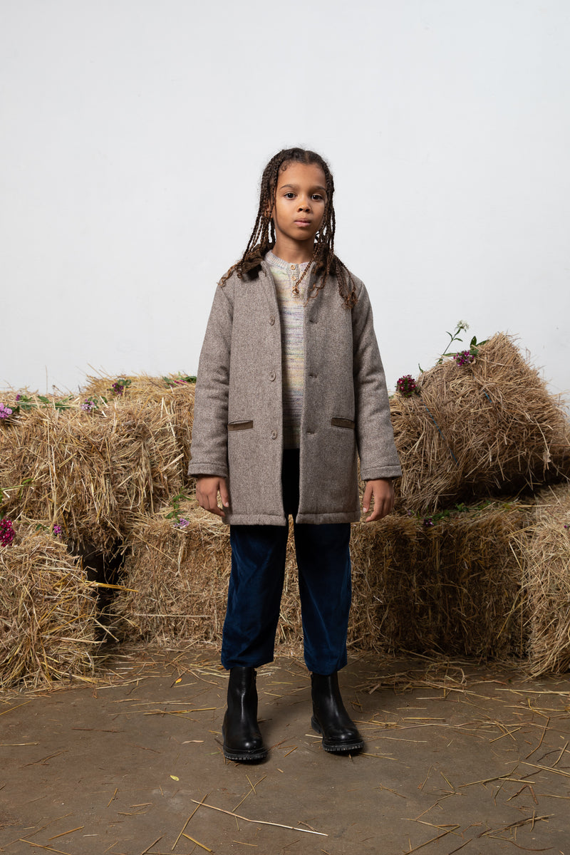 Theodore Coat Pebble