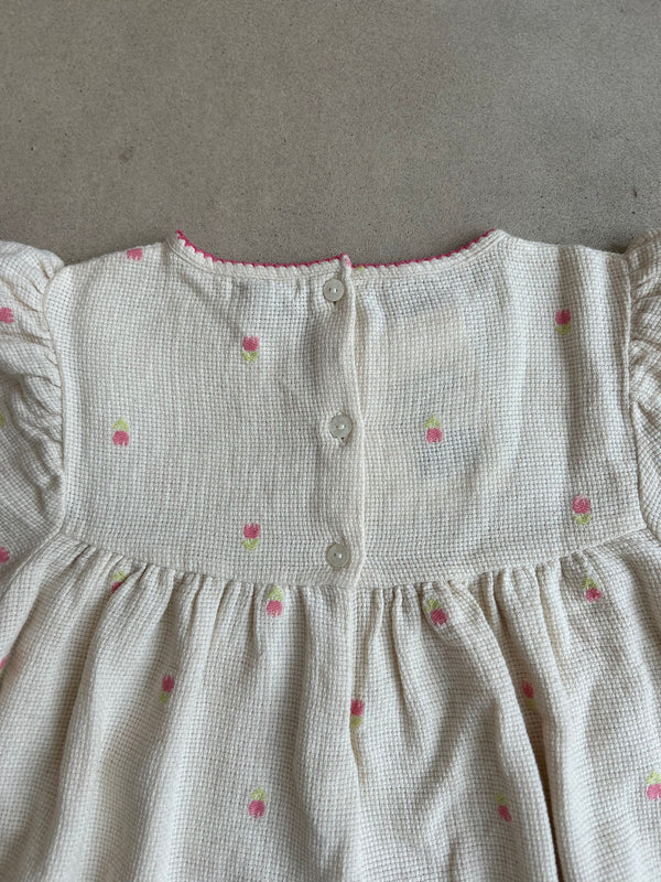 Delilah Simple Dress 3/4 Sleeves-12years