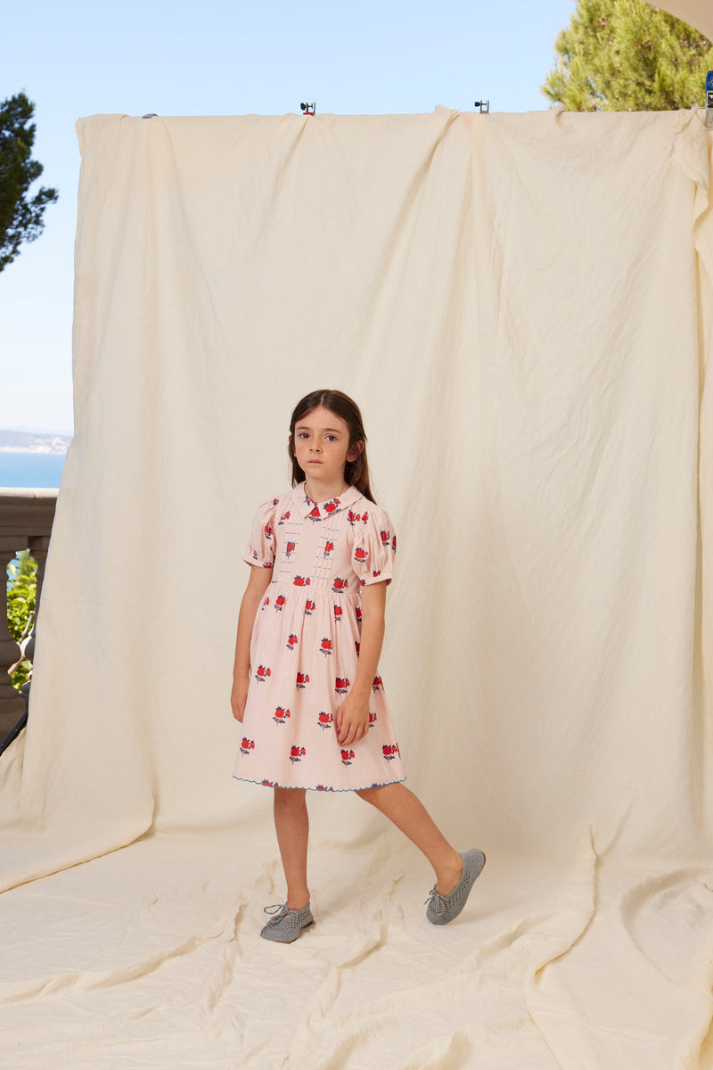 Bébé Organic ワンピース 4Y 25AW】Bebe Organic(べべオーガニック)Lissy Apron Dress Geometric