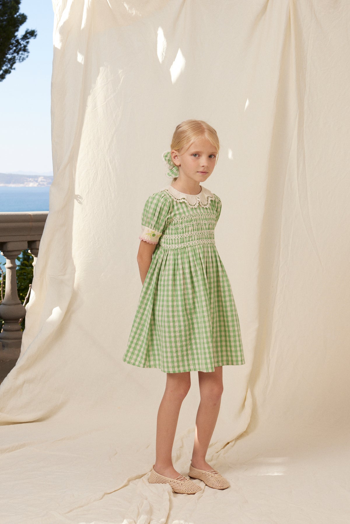 sachin and babi light blue dress Infant Girl Classics Dress Lace Bell Sleeve Dress