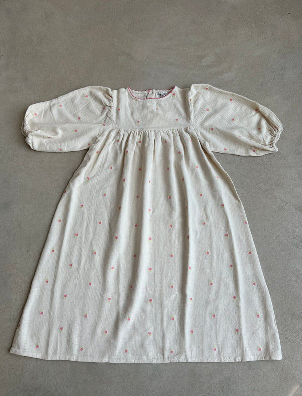Delilah Simple Dress 3/4 Sleeves-12years