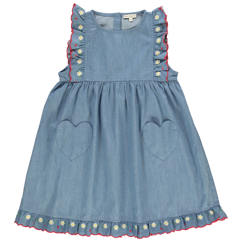 apron dress denim Lana Dress-8years – Bebe Organic Lovely black and blue Size (Select by Height):4–5Y (41–43 in) Forml Reproduction Royal Blue Girl