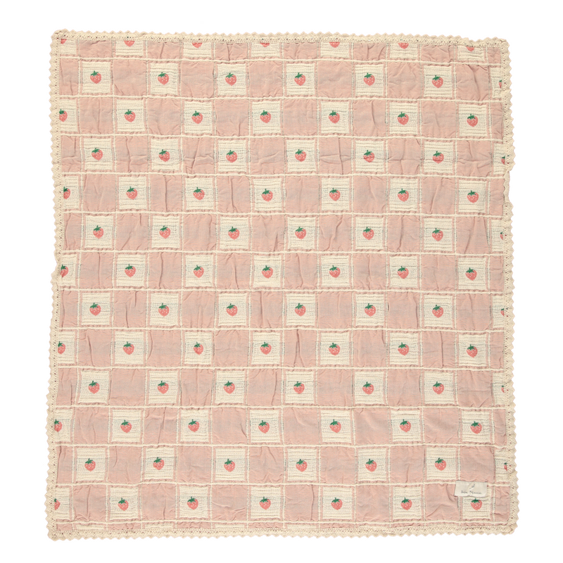 タグ付き 美品 Bebe Organic Patchwork Blanket Strawberry Patchwork Blanket – Bebe Organic