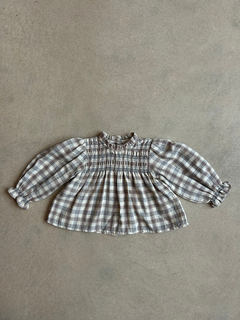 Valery Baby Blouse Nature Check 3 Months/ Sample