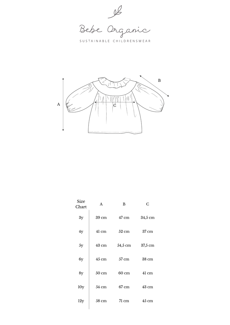 Isabella Blouse Natural Embroidery