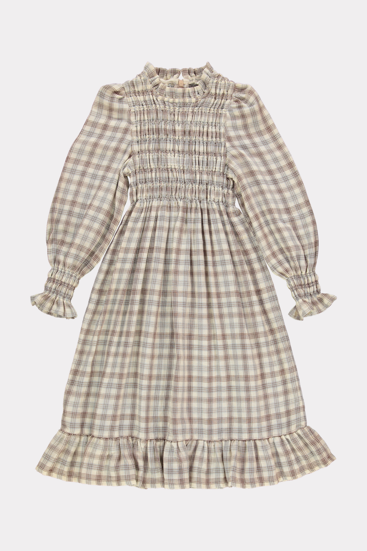 Valery Dress Nature Check-6years – Bebe Organic