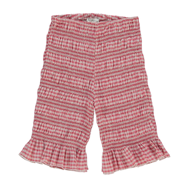 Clara Gingham smocked shorts-12years