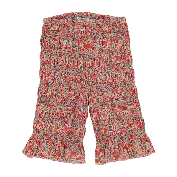 Clara Floral smocked shorts-12years